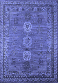 Oriental Blue Industrial Rug, urb2674blu