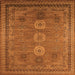 Square Oriental Orange Industrial Rug, urb2674org