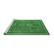 Sideview of Machine Washable Oriental Emerald Green Industrial Area Rugs, wshurb2674emgrn