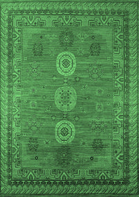 Oriental Emerald Green Industrial Rug, urb2674emgrn