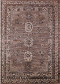 Machine Washable Industrial Modern Sepia Brown Rug, wshurb2674