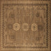 Square Oriental Brown Industrial Rug, urb2674brn