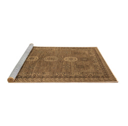 Sideview of Machine Washable Oriental Brown Industrial Rug, wshurb2674brn