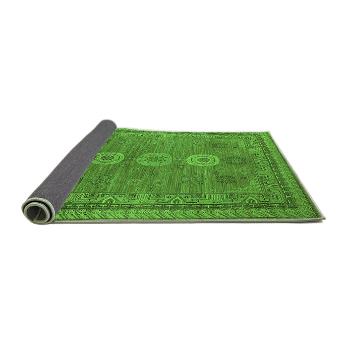 Sideview of Oriental Green Industrial Rug, urb2674grn
