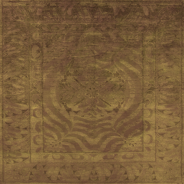 Square Oriental Orange Industrial Rug, urb2675org
