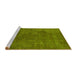 Sideview of Machine Washable Oriental Yellow Industrial Rug, wshurb2675yw