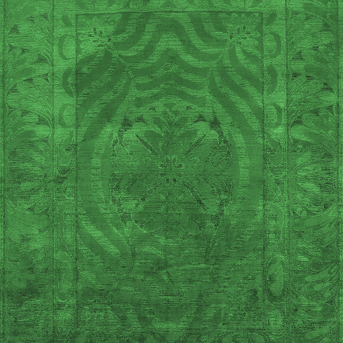 Machine Washable Oriental Emerald Green Industrial Area Rugs, wshurb2675emgrn
