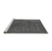 Sideview of Machine Washable Oriental Gray Industrial Rug, wshurb2675gry