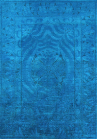 Oriental Light Blue Industrial Rug, urb2675lblu