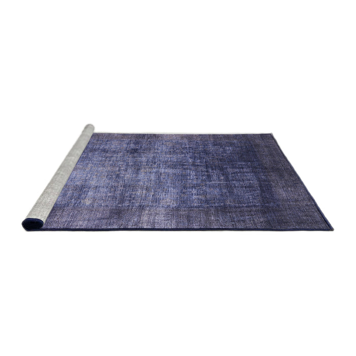 Sideview of Machine Washable Industrial Modern Periwinkle Purple Rug, wshurb2676