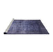 Sideview of Machine Washable Industrial Modern Periwinkle Purple Rug, wshurb2676