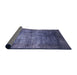 Sideview of Mid-Century Modern Purple Oriental Rug, urb2676