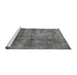 Sideview of Machine Washable Oriental Gray Industrial Rug, wshurb2676gry