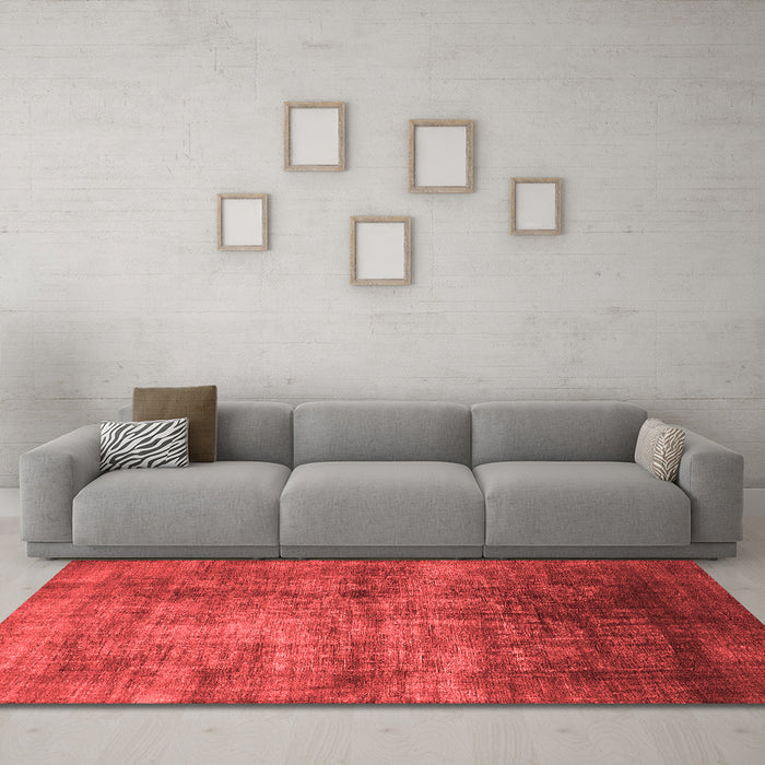Industrial Red Washable Rugs
