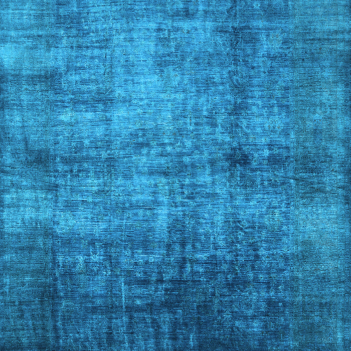 Machine Washable Oriental Light Blue Industrial Rug, wshurb2676lblu