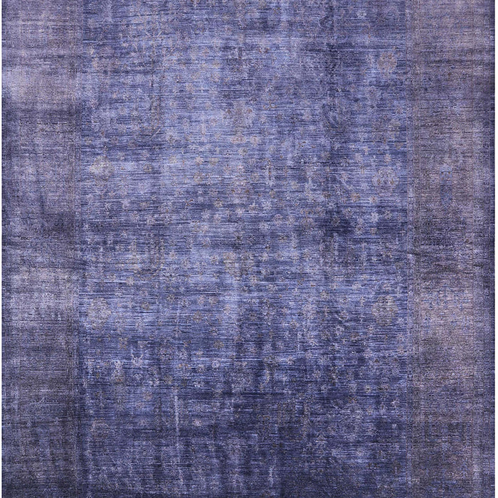 Machine Washable Industrial Modern Periwinkle Purple Rug, wshurb2676