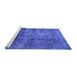 Sideview of Machine Washable Oriental Blue Industrial Rug, wshurb2676blu