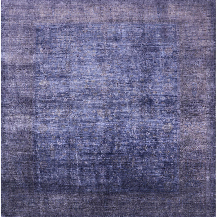 Square Machine Washable Industrial Modern Periwinkle Purple Rug, wshurb2676