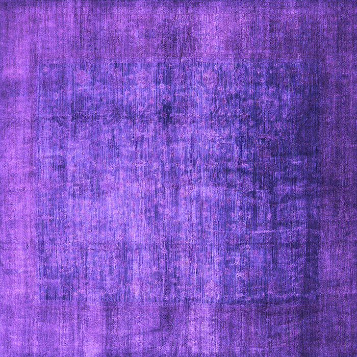 Square Machine Washable Oriental Purple Industrial Area Rugs, wshurb2676pur