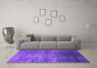 Machine Washable Oriental Purple Industrial Area Rugs in a Living Room, wshurb2676pur