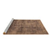 Sideview of Machine Washable Oriental Brown Industrial Rug, wshurb2676brn