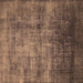 Square Oriental Brown Industrial Rug, urb2676brn