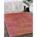 Machine Washable Industrial Modern Fire Red Rug in a Family Room, wshurb2677