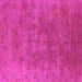 Square Machine Washable Oriental Pink Industrial Rug, wshurb2677pnk