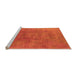 Sideview of Machine Washable Oriental Orange Industrial Area Rugs, wshurb2677org