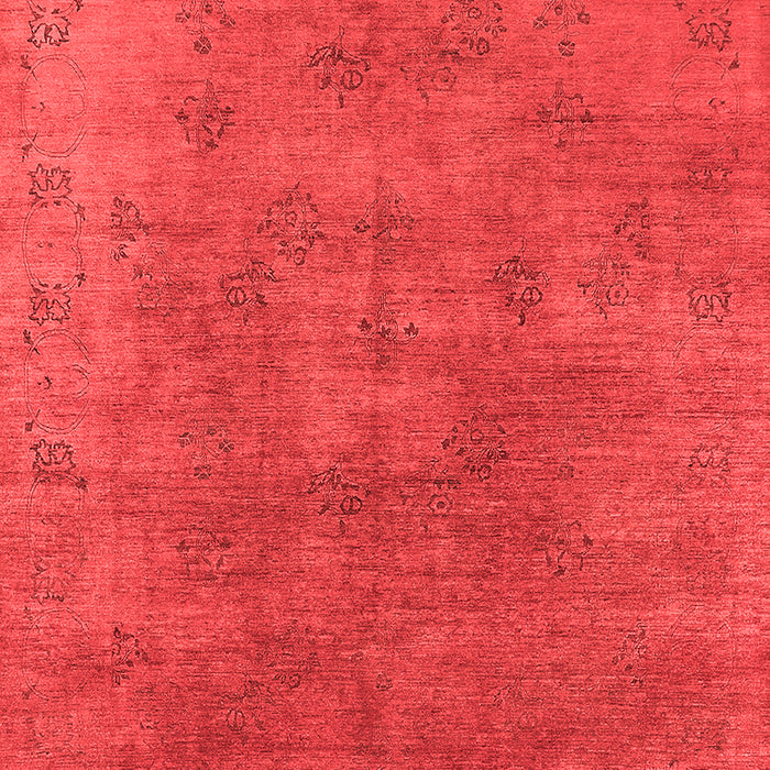 Machine Washable Oriental Red Industrial Rug, wshurb2677red