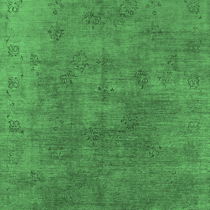Machine Washable Oriental Emerald Green Industrial Area Rugs, wshurb2677emgrn