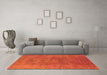 Machine Washable Oriental Orange Industrial Area Rugs in a Living Room, wshurb2677org