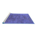 Sideview of Machine Washable Oriental Blue Industrial Rug, wshurb2677blu