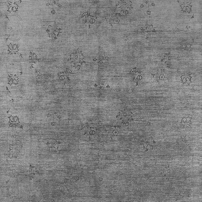 Machine Washable Oriental Gray Industrial Rug, wshurb2677gry