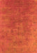 Machine Washable Oriental Orange Industrial Area Rugs, wshurb2677org