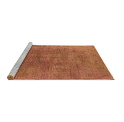 Sideview of Machine Washable Oriental Brown Industrial Rug, wshurb2677brn