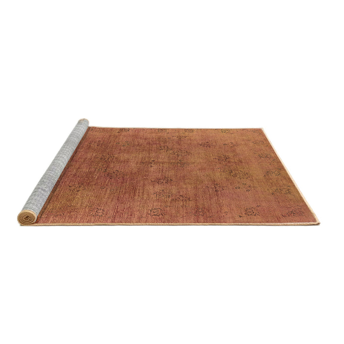 Sideview of Machine Washable Oriental Brown Industrial Rug, wshurb2677brn