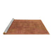 Sideview of Machine Washable Oriental Brown Industrial Rug, wshurb2677brn