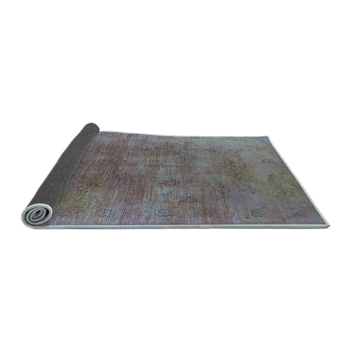 Sideview of Oriental Light Blue Industrial Rug, urb2677lblu