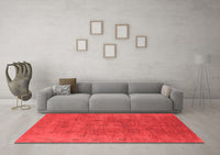 Machine Washable Oriental Red Industrial Rug, wshurb2677red