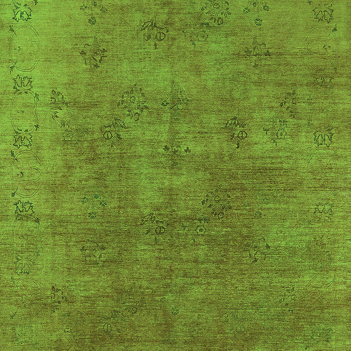 Machine Washable Oriental Green Industrial Area Rugs, wshurb2677grn