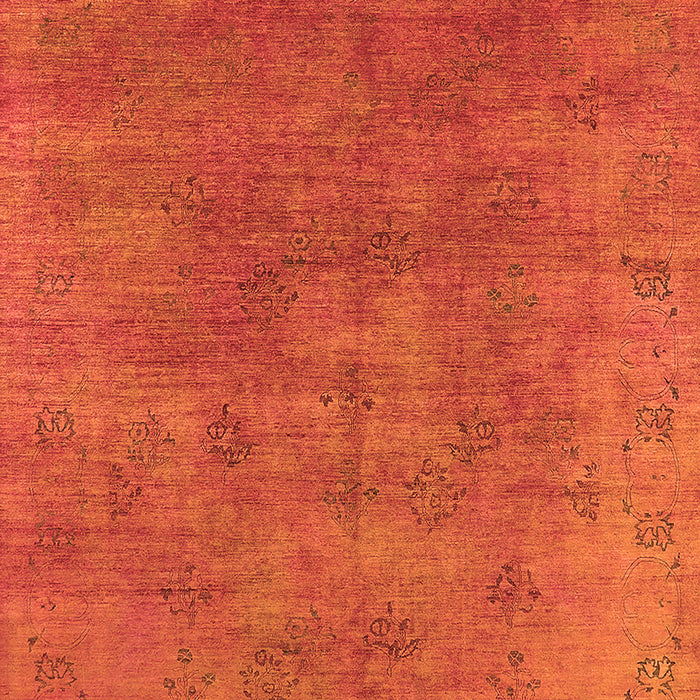 Oriental Orange Industrial Rug, urb2677org