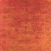 Square Oriental Orange Industrial Rug, urb2677org