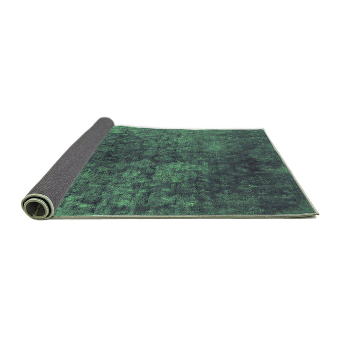 Sideview of Oriental Green Industrial Rug, urb2678grn