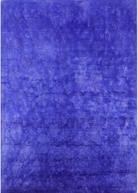 Machine Washable Industrial Modern Blue Rug, wshurb2678