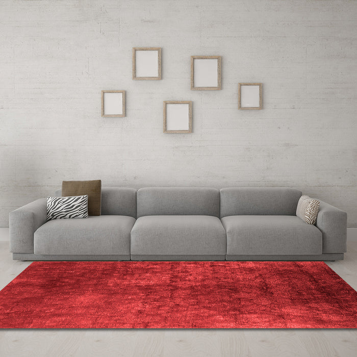 Industrial Red Washable Rugs