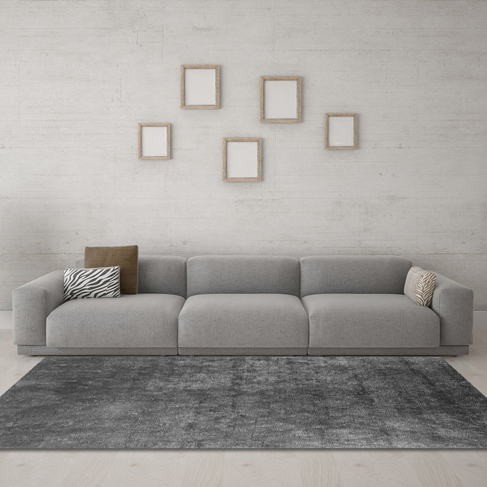 Machine Washable Oriental Gray Industrial Rug in a Living Room,, wshurb2678gry