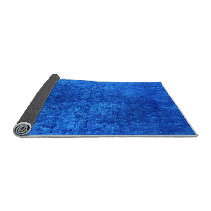 Sideview of Oriental Light Blue Industrial Rug, urb2678lblu