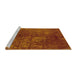 Sideview of Machine Washable Oriental Yellow Industrial Rug, wshurb2678yw