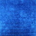 Square Machine Washable Oriental Light Blue Industrial Rug, wshurb2678lblu
